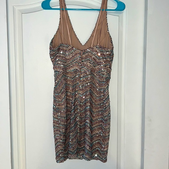 Multi color sequence mini dress - Picture 2 of 2